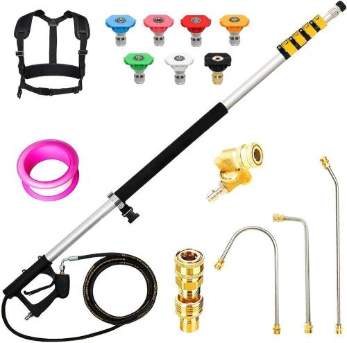 Wogoker 24FT Telescoping Pressure Washer Wand and Accessories  - Lot 725