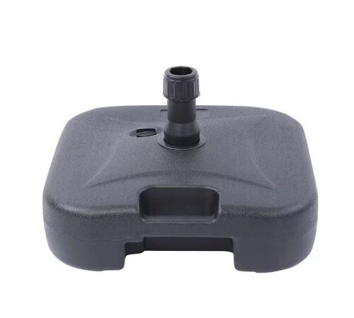 ADORA Square Plastic Free Standing Patio Umbrella Base in Black  - Lot 738