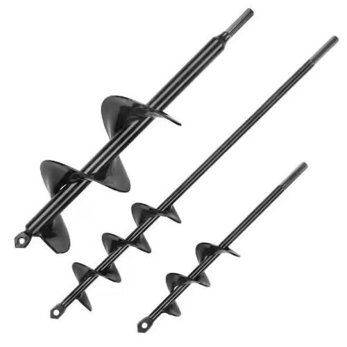 Garden Auger Drill Bits for Planting, Set of 3 - Lot 532