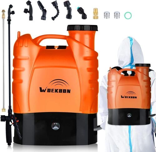 WOEKBON 4 Gallon Electric Backpack Sprayer  - Lot 359