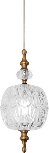Decorative Pattern Glass Ceiling Pendant Light - Lot 441