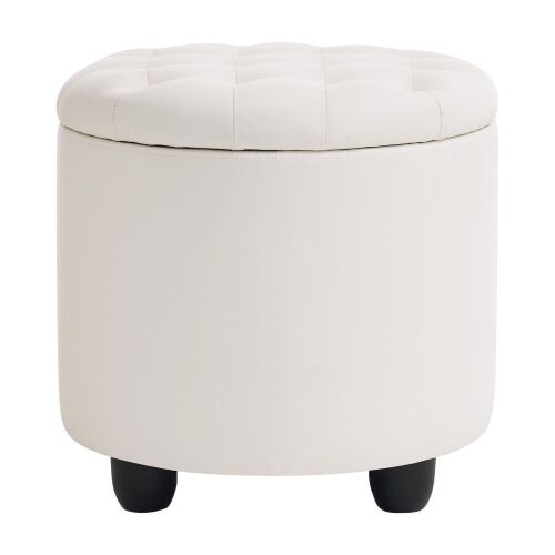 Upholstered Storage Ottoman Stool  - Lot 545