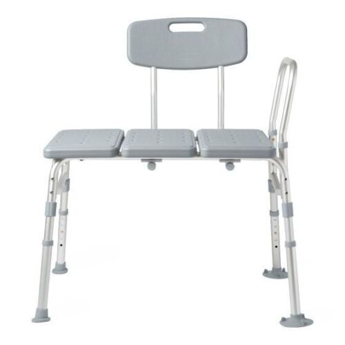 Medline Guardian Transfer Bath Bench with Back 400lb Capacity  - Lot 559