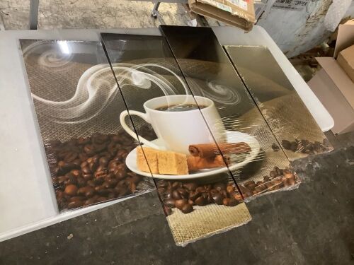 Coffee Wall Art, 4 Panel  - Lot 656