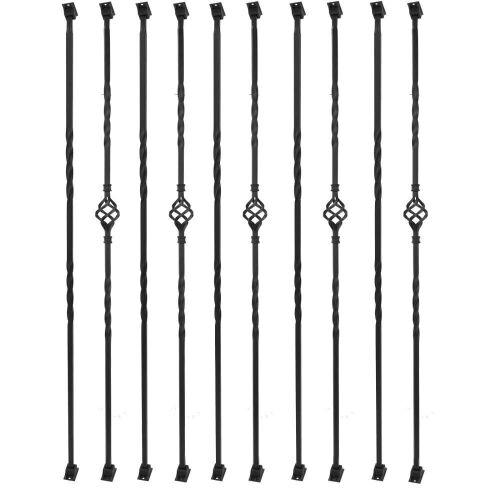 Sidasu 10 Pack Iron Balusters for Staircase with Swivel Shoes - Lot 121