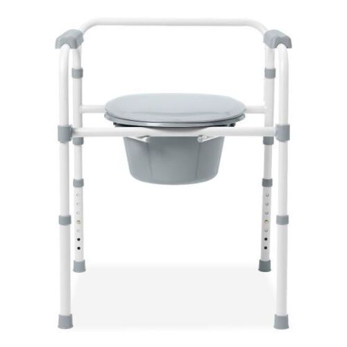 Medline Guardian 3-in-1 Elongated Steel Commode, 350lb Capacity - Lot 223