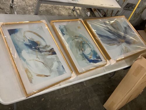 3 Piece Abstract Wall Art  - Lot 322