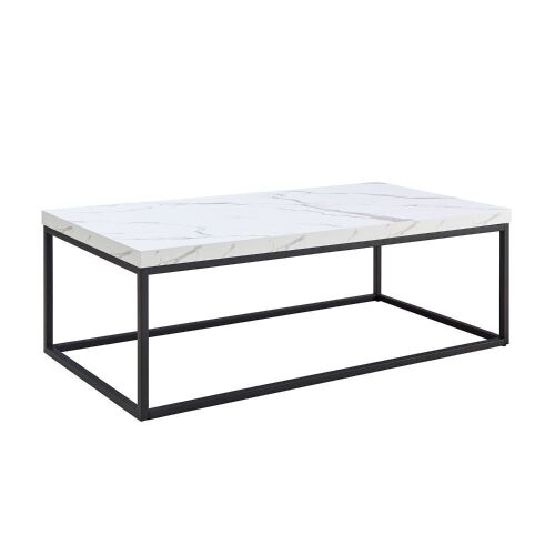 Censi 47" Coffee Table, White Marble Finish - Lot 420