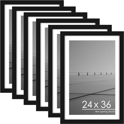 PEALSN 24x36 Poster Frame, Set of 6 - 1 Corner Damaged - Lot 426