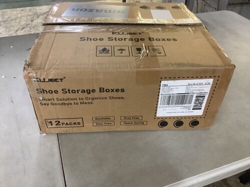 Shoe Storage Boxes, 12 Pack  - Lot 437