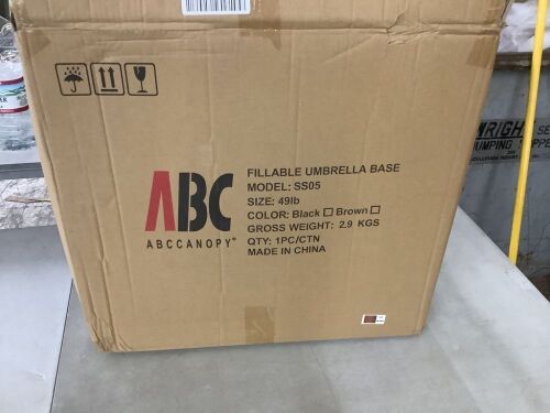 ABCCANOPY Fillable Patio Umbrella Base - Lot 668