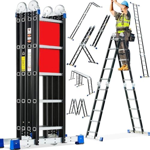 Folding Aluminum Extension Ladder 20'  - Lot 59