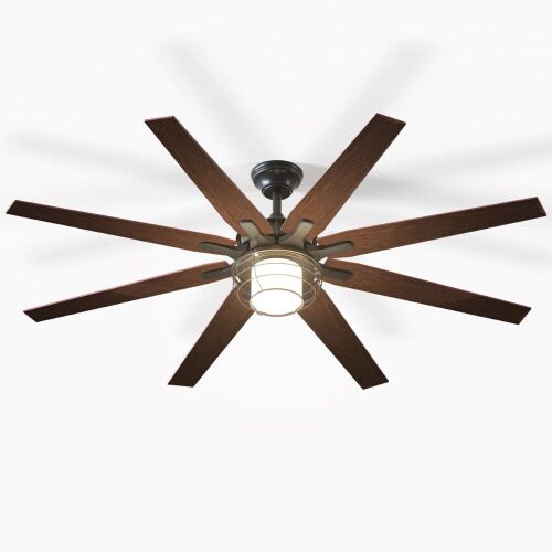 Amico 8 Blade 66'' Reversible DC Ceiling Fan With Dimmable LED Light And Remote - Lot 64