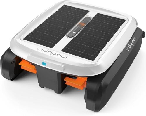  Vidapool Solar Powered Automatic Robotic Pool Skimmer Cleaner with Navigation Sensor Daytime ＆ Overnight Continuous Cleaning - Lot 58
