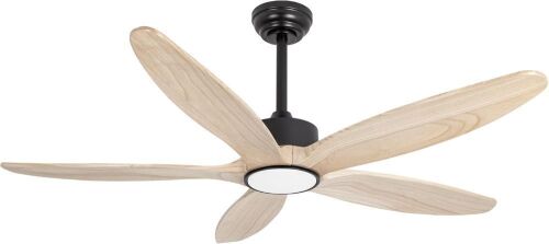 5 Wood Blades Ceiling Fan with Light and Remote - Lot 35