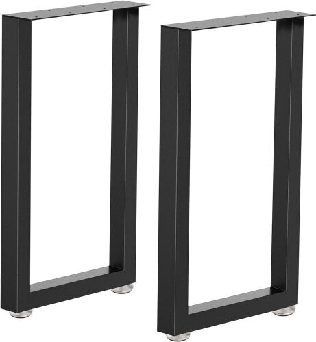 28" Metal Square Tube Table Legs, 18" Wide, Set of 2  - Lot 620