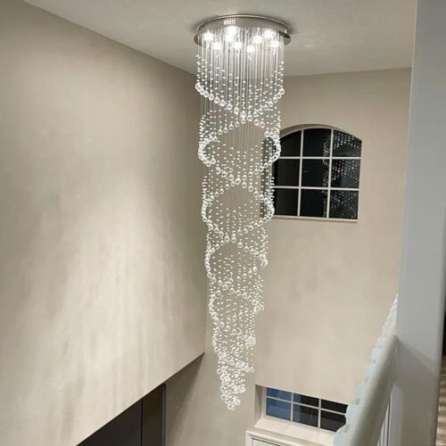  SEFINN FOUR 98-Inch Crystal Chandelier for High Ceilings - Lot 693