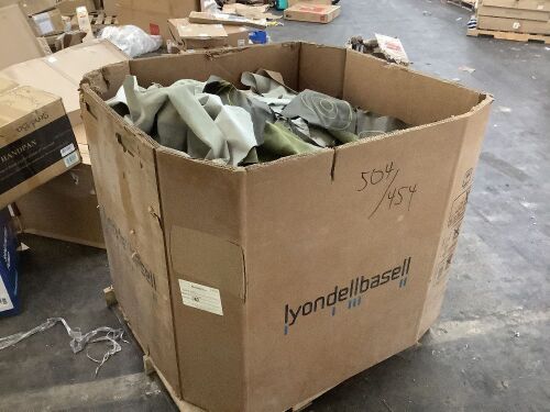Huge Lot of Upholsterey Leather Trimmings, Many Large Pieces, Several Colors  - Lot 17