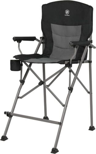 EVER ADVANCED Tall Directors Chair with Cup Holder 31" - Lot 684
