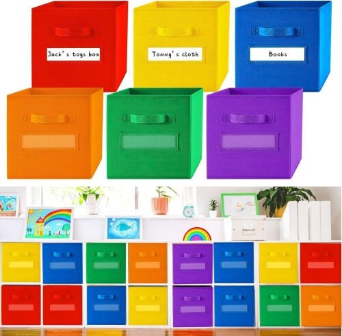 FillTouch 18Pcs Colorful Cube Storage Bin - Lot 204