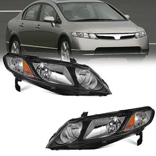 Weelmoto Headlights for 06-11 Honda Civic 4dr - Lot 265