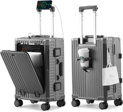 20" Aluminum Frame Carry On Suitcases with Spinner Wheels - Lot 295
