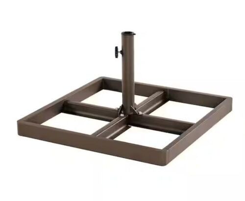 Hampton Bay Steel Outdoor Patio Umbrella Base in Brown - Lot 280