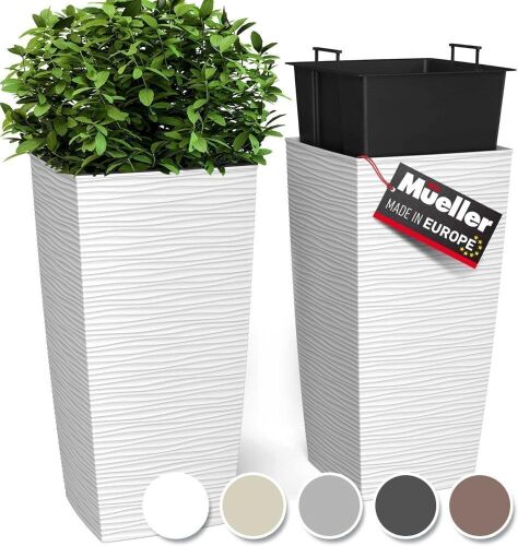 Mueller M-Resin Heavy Duty Tall Planter, 18", Set of 2  - Lot 278