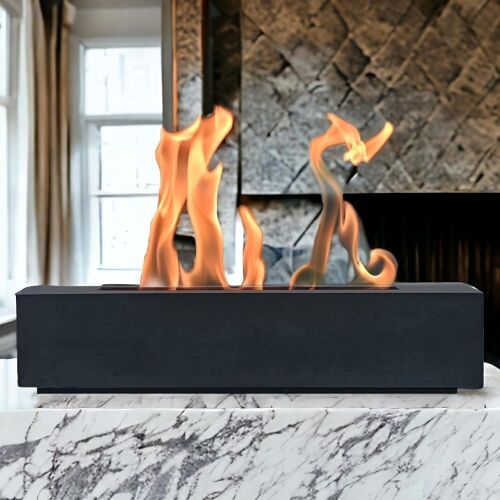 Colsen Black Rectangular Tabletop Smokeless Fire Pit - Lot 478