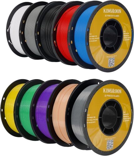 Kingroon PLA Plus 3D Printer Filament, 10 Rolls  - Lot 484