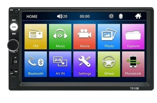 Car Stereo Car Radio 7" MP5 Player with HD Touch Screen Digital Display Bluetooth Multimedia Support - Lot 88