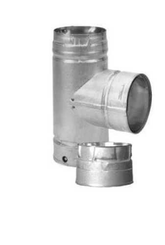 Pellet Stove Vent Tee with Cleanout Tee Cap, 3" - Lot 116