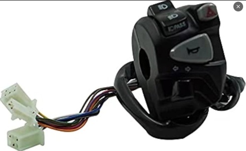  7/8" 22mm ATV Motorcycle Handlebar Control Left Right for Horn Button Turn Signal Electric Fog LampLight Start Kill Warning Light Honda CBX600 Black  - Lot 123
