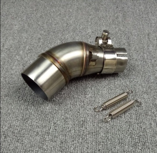 Slip On 51MM Motorcycle Exhaust Pipe Stainless Steel Mid Connect Link Tube Muffler Tail Tip For Yamaha YZF-R3 R3R25 MTO3  - Lot 127