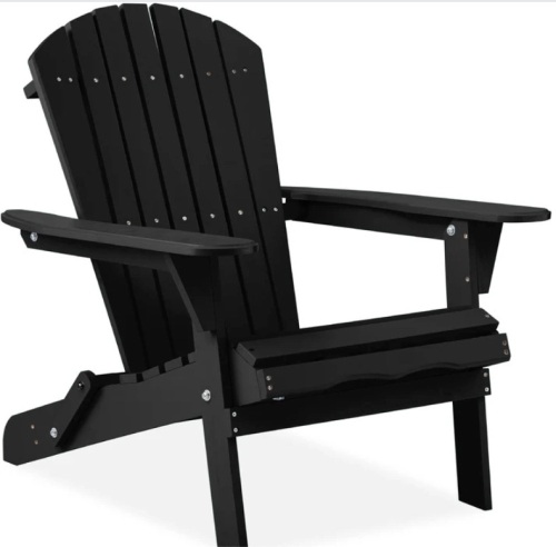 Folding Wooden Adirondack Chair, Accent Furniture w/ Natural Woodgrain - Lot 132