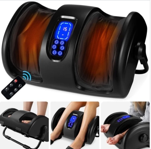 Reflexology Shiatsu Foot Massager w/ High-Intensity Rollers, Remote Control - Lot 58