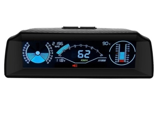 X90 On-Board Computer Display OBD2 Car Speedometer OBD Gauge with Tilt Pitch Angle Protractor Display - Lot 197