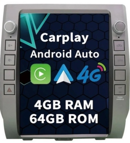 Android Car Stereo For Toyota Tundra 2014-2020 Car Radio, Built-in Carplay Android Auto, 4GB+64GB 12.1 Inch HeadUnit Multimedia Player  - Lot 199