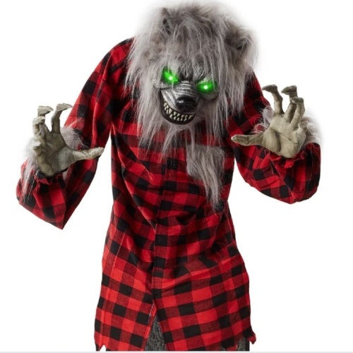 Howling Hudson Standing Animatronic Werewolf w/ Sounds, LED Eyes - 5ft - Lot 232
