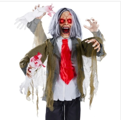 Rotten Ronnie Standing Animatronic Zombie Halloween Prop - 5ft - Lot 234