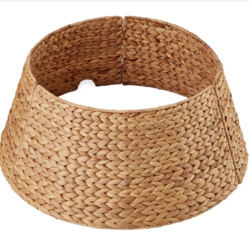 Woven Hyacinth Christmas Holiday Tree Collar - 24in - Lot 238
