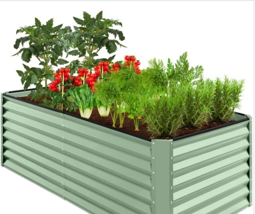 Outdoor Metal Raised Garden Bed for Vegetables, Flowers, Herbs - 6x3x2ft - Lot 244