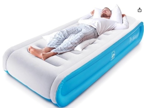 Valwix Twin Air Mattress with Built-in Pump & Pillow, 17'' Height Air Bed w/Supportive Tech, Inflatable Mattress for Home & Travel, 660 LBS Capacity - Lot 253