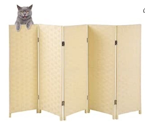 Yangbaga Cat Litter Box Privacy Screen, 3.1' High 5' Wide Foldable and Detachable, Great Decor and Easy to Storage - Lot 261