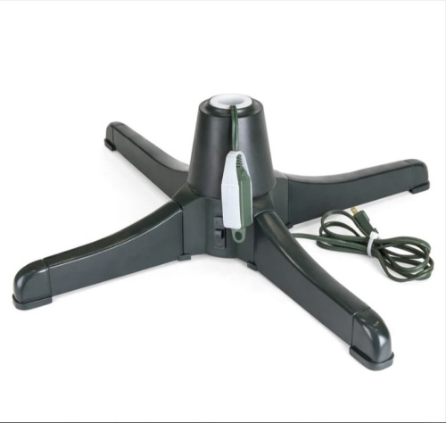 360-Degree Rotating Christmas Tree Stand w/ 3 Settings, 3 Outlets - Lot 283