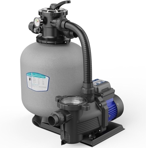 AQUASTRONG Sand Filter Pump for Above Ground Pool with Timer, 15in, Max 3800GPH for Pools Up to 16000GAL, 6-Way Valve, Enhanced Circulation for Crystal-Clear Pool… - Lot 9305