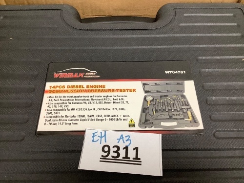 14pcs Diesel Engine Compression Pressure Tester - Lot 9311