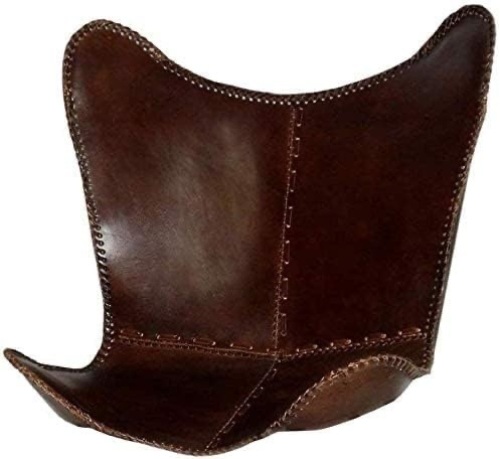 Leather Butterfly Chair – Leather Butterfly Chair Cover – Handmade Leather Chair Cover – Vintage Leather Chair Cover – Side Stitch Leather Cover Visit the PRASTARA Store - Lot 9325