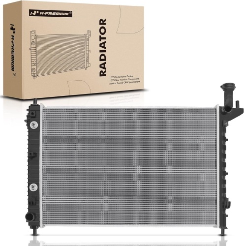 A-Premium Engine Coolant Radiator Assembly with Transmission Oil Cooler Compatible with Buick Enclave & Chevy Traverse & GMC Acadia & Saturn Outlook, 2007-2017, Automatic Trans, Replace# 84079536 - Lot 9326