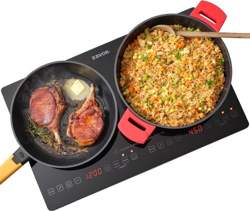 Zavor G2 Dual Burner Induction Cooktop, Electric Burners for Cooking with Speed & Efficiency, Portable Electric Cooktop with Touch Controls, 9 Power Levels, Perfect for Dorms, Campers & Studio Apts - Lot 9347